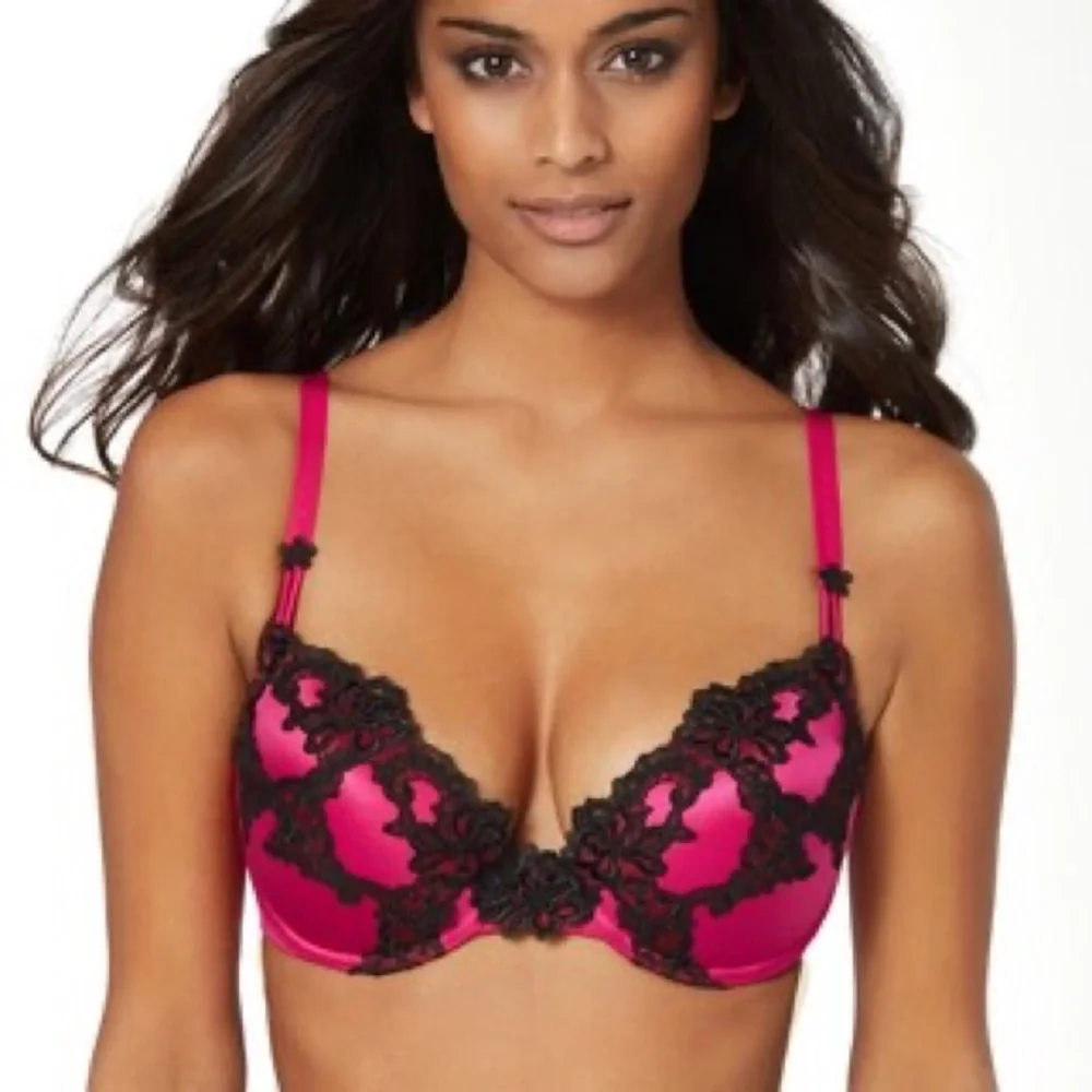 NWT Soma Limited Edition Desire Push Up Bra / Azalea‎ & Black / SZ 32C